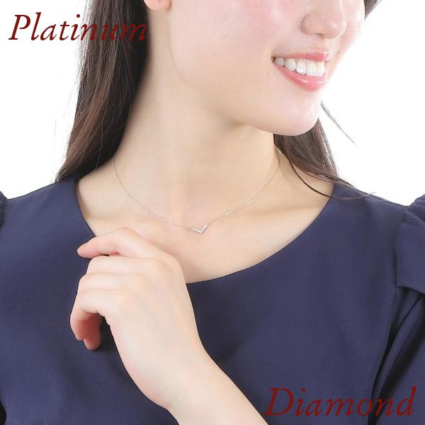 ダイヤモンドネックレス v プラチナ900